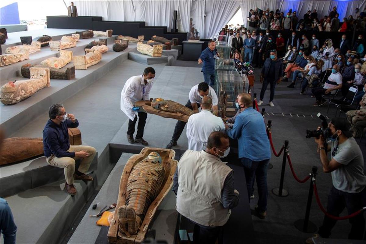 Egipto anuncia el hallazgo de más de un centenar de sarcófagos. Foto: EFE