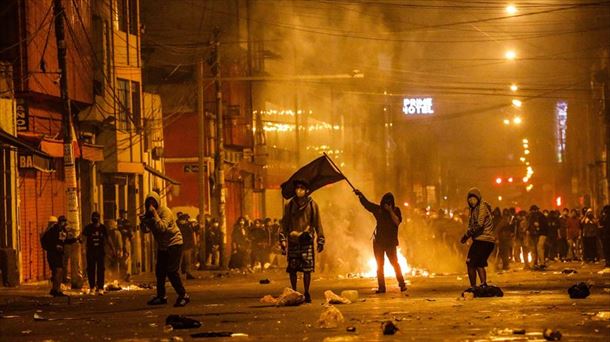 Protestas en Lima. Foto: EFE
