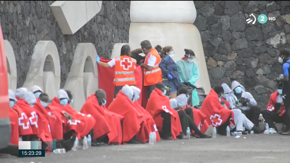 Inmigración en Canarias. Imagen obtenida de un vídeo de ETB.