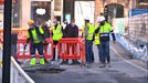 Aparece un socavón en el centro de San Sebastián junto a las obras del Metro