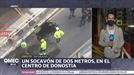 El segundo socavón provocado por las obras del metro inquieta a las y los donostiarras