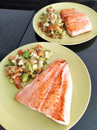 Salmón a la plancha