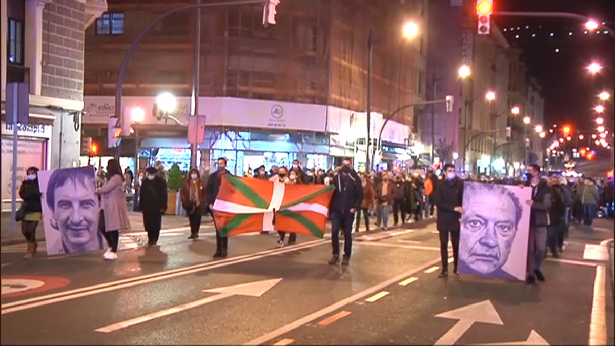 Manifestación en Bilbao. Imagen: EiTB