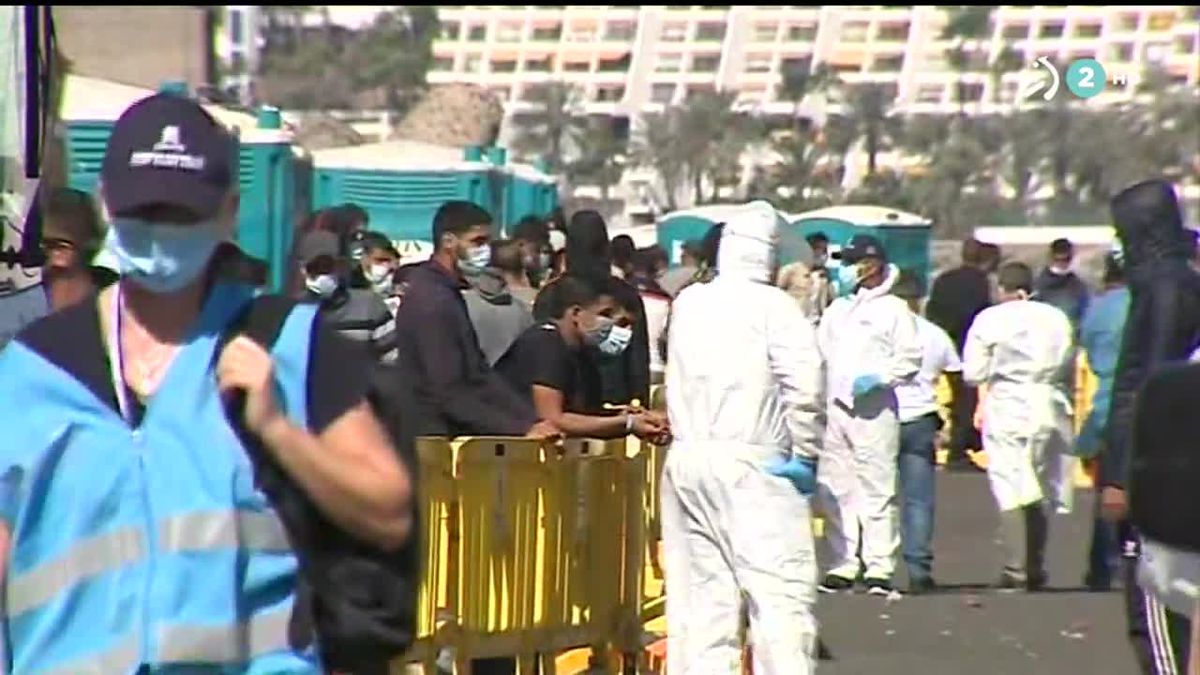 Puerto de Arguineguín. Imagen obtenida de un vídeo de ETB.