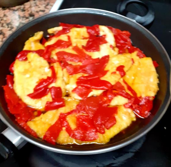 Pechugas con pimiento