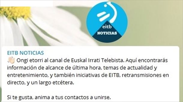 El canal de Telegram EITBNOTICIAS