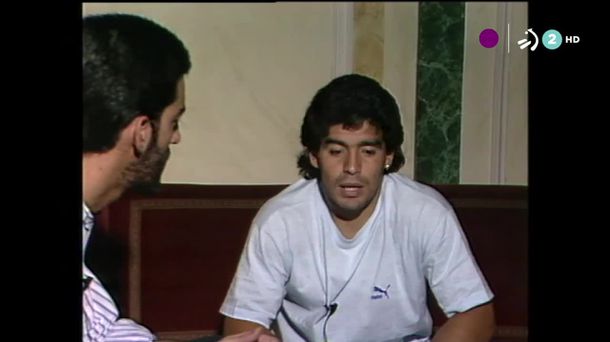 Patxi Alonso entrevistando a Diego Armando Maradona