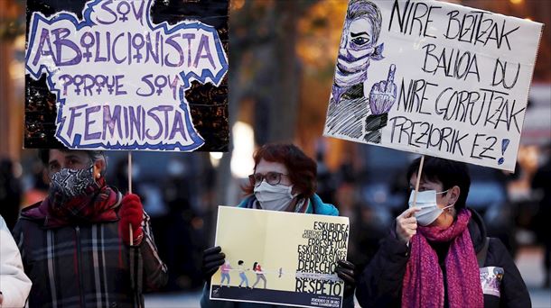 Protesta contra la violencia machista. Foto: Efe