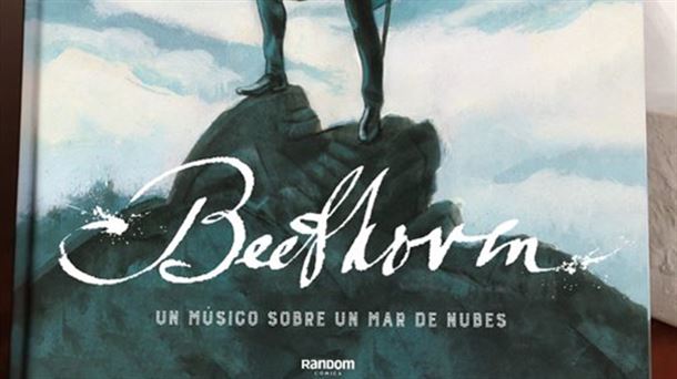 Portada de la biografía ilustrada de Beethoven 