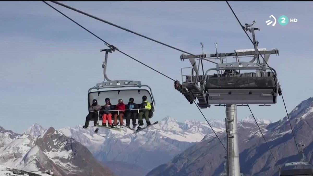 Estación de esquí. Imagen obtenida de un vídeo de ETB.