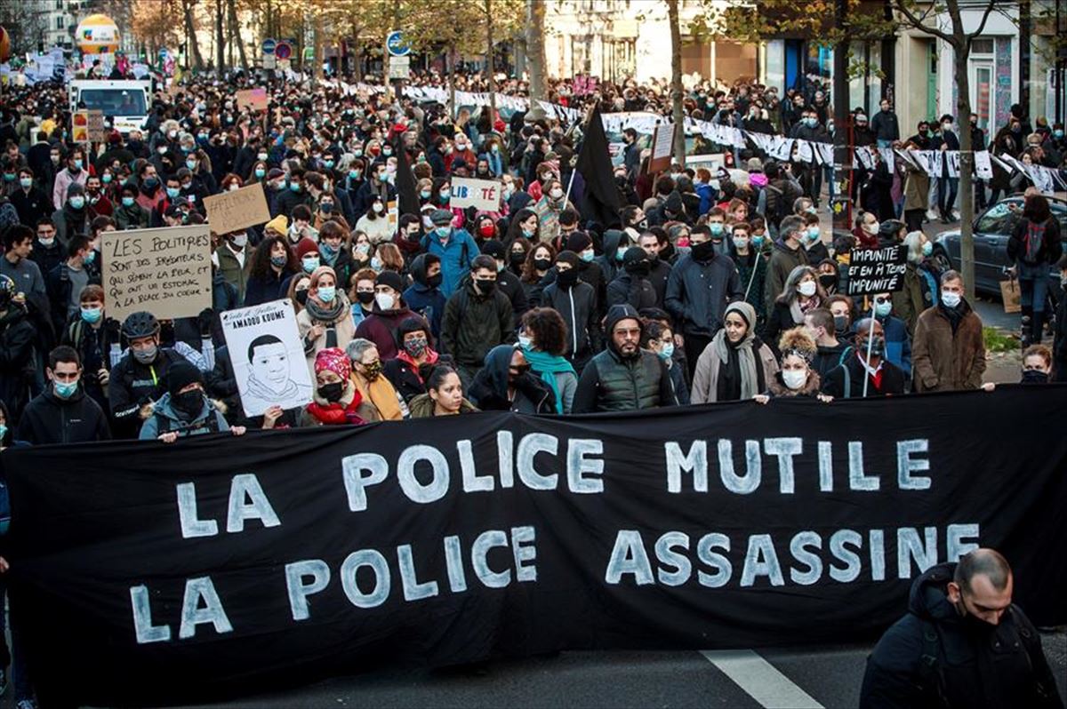 Una manifestación en París contra la futura ley del Gobierno francés.