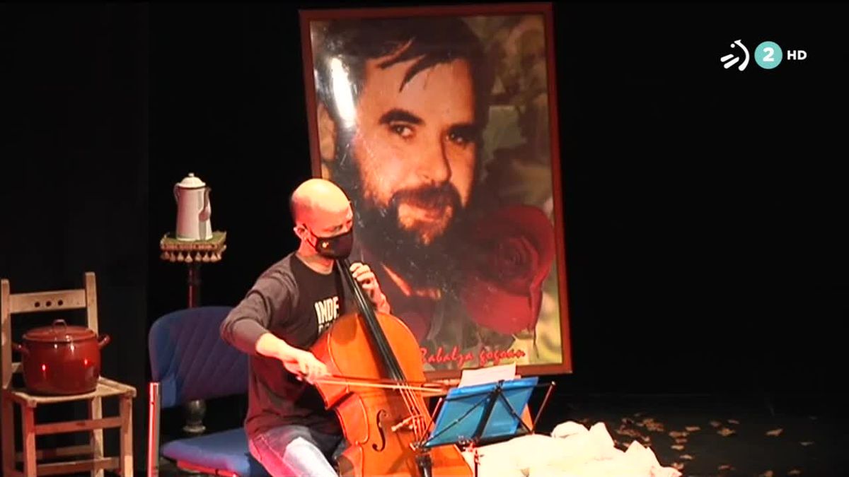 Acto de recuerdo a Mikel Zabalza en Burguete (Navarra). Imagen obtenida de un vídeo de EiTB.