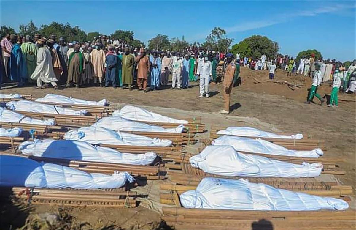 Víctimas de la matanza de Boko Haram en Nigeria. Foto: EFE