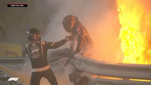 Romain Grosjeanen istripu larria Bahraingo Sari Nagusian