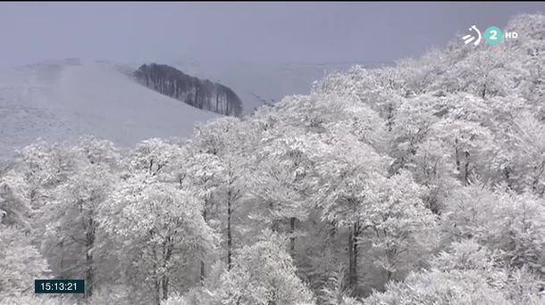 Nieve. Imagen obtenida de un vídeo de ETB.