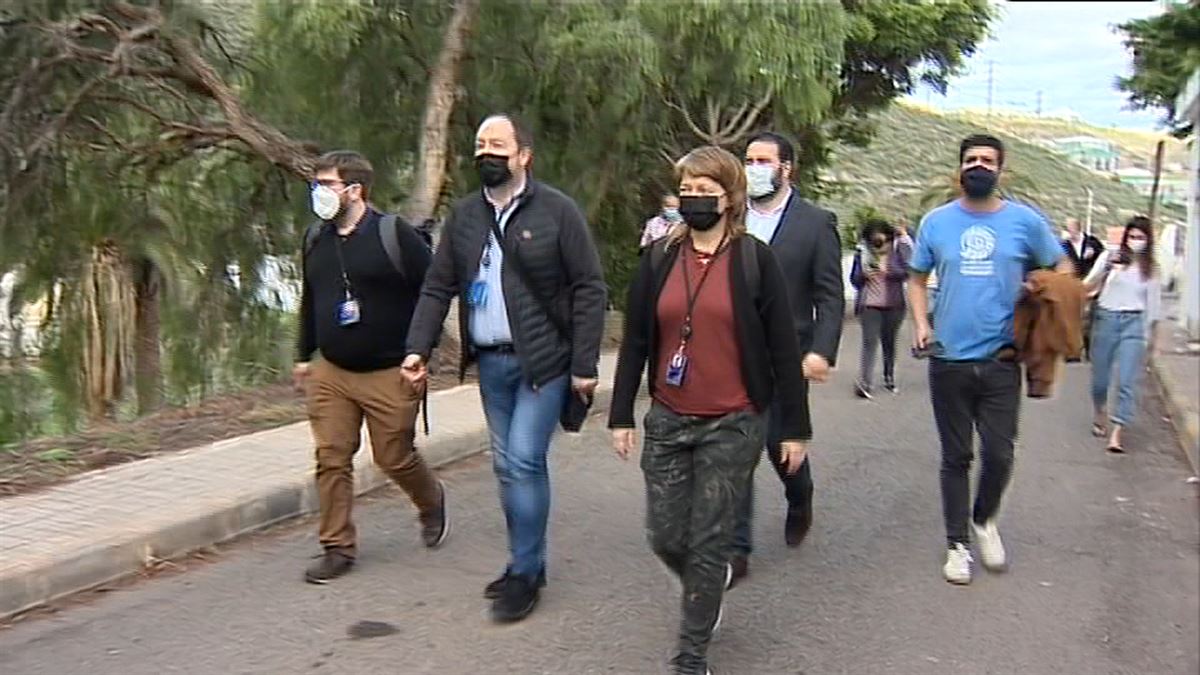 Eurodiputados de EH Bildu y Podemos en Gran Canaria. Imagen: Agencias