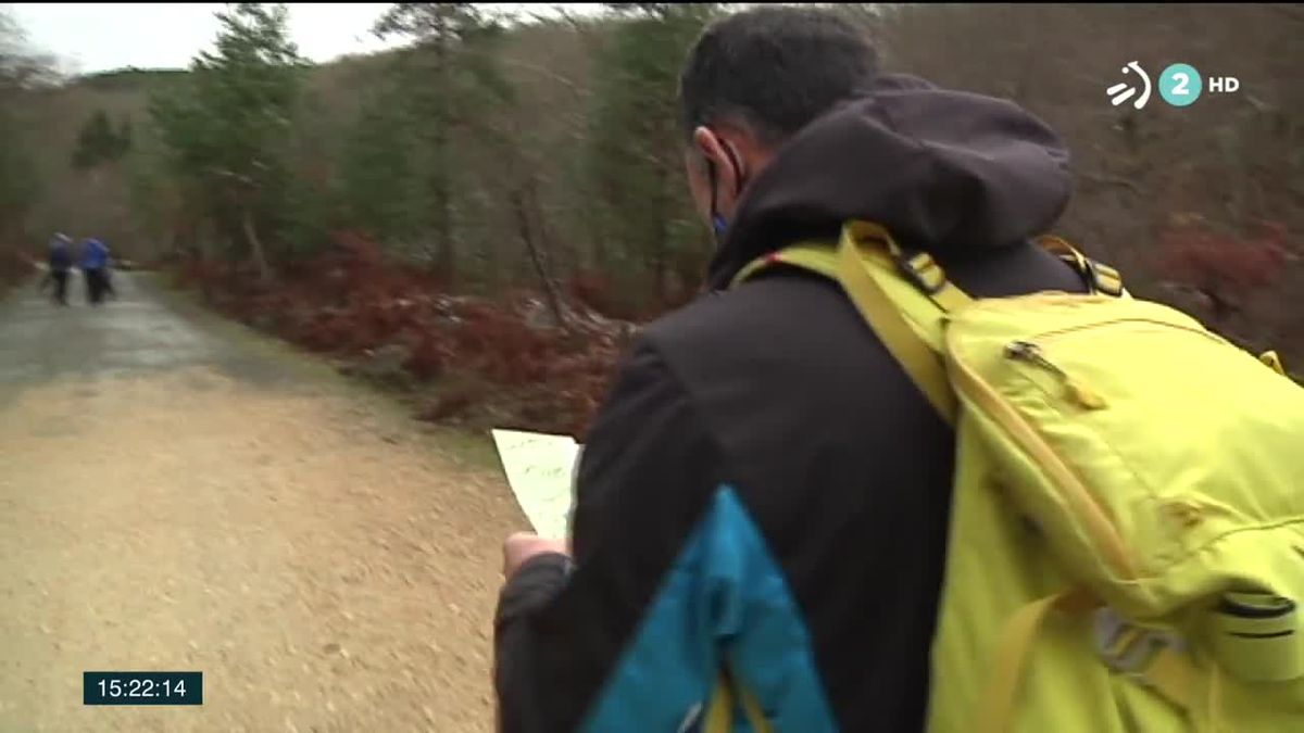 Un montañero. Imagen obtenida de un vídeo de ETB.