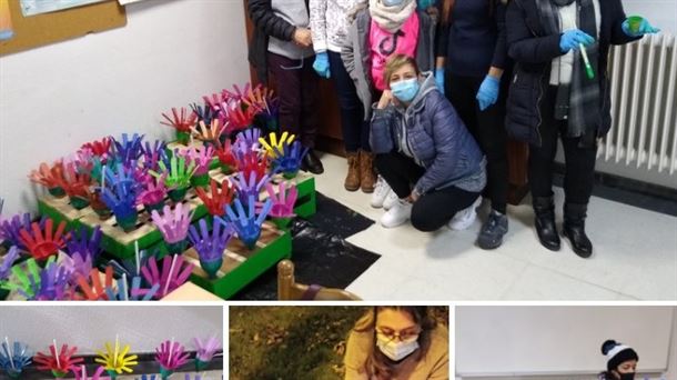 Mujeres paticipantes en el proyecto 'Acompañarte' de la parroquia de Etxabakoitz