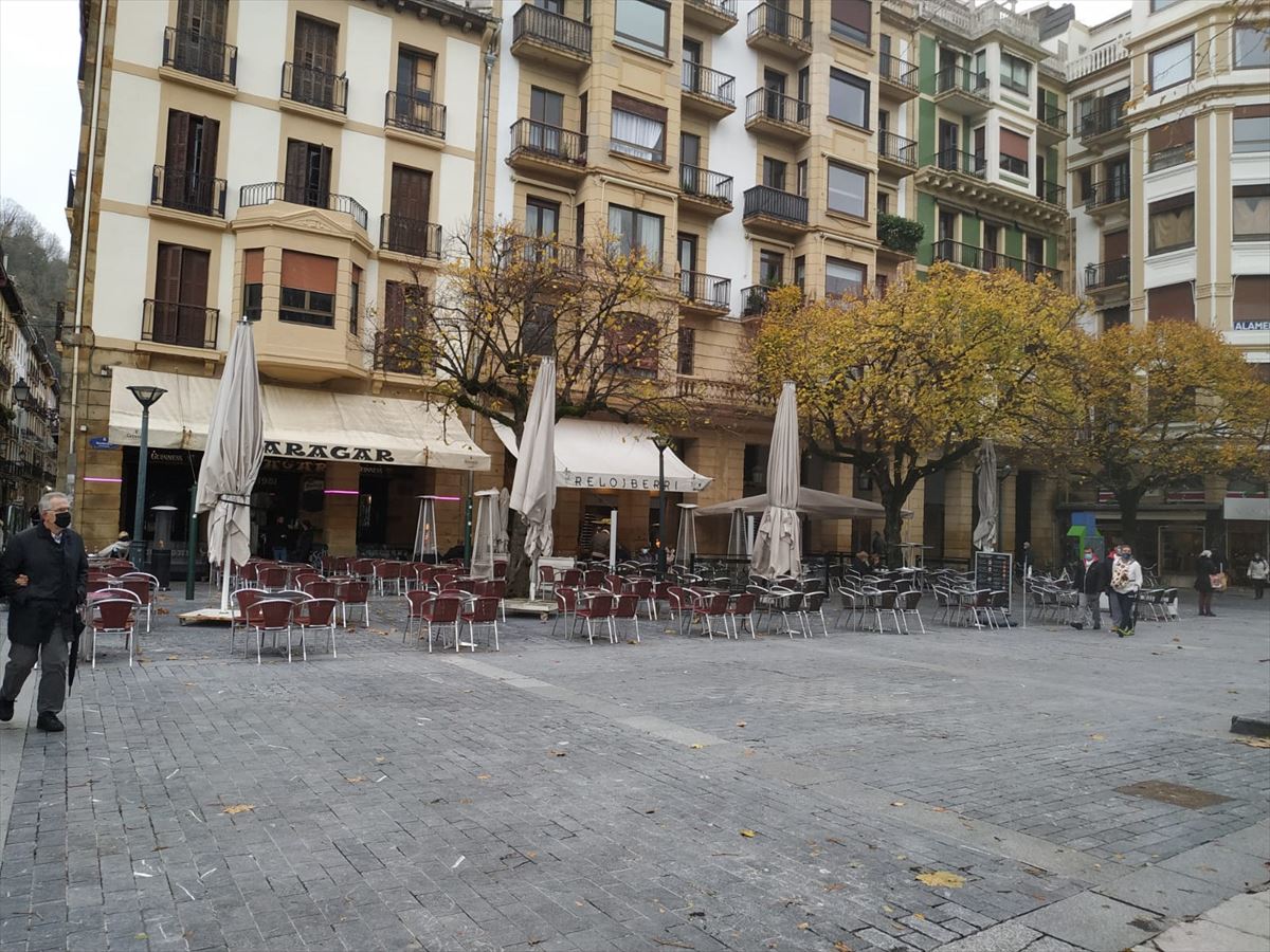 El boulevard, en San Sebastián.