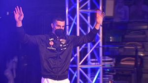 Espectáculo de luces para presentar a los aizkolaris del Sherpa.ai Aizkolari Txapelketa