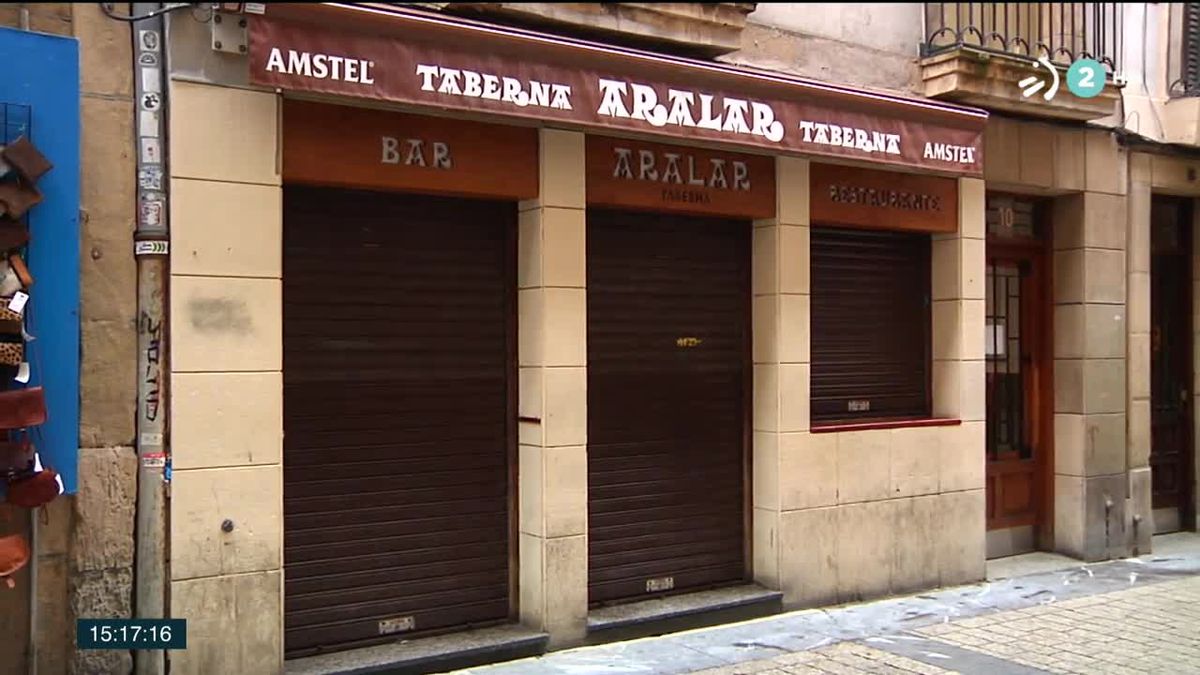 Bar Aralar de San Sebastián. Imagen obtenida de un vídeo de EiTB.