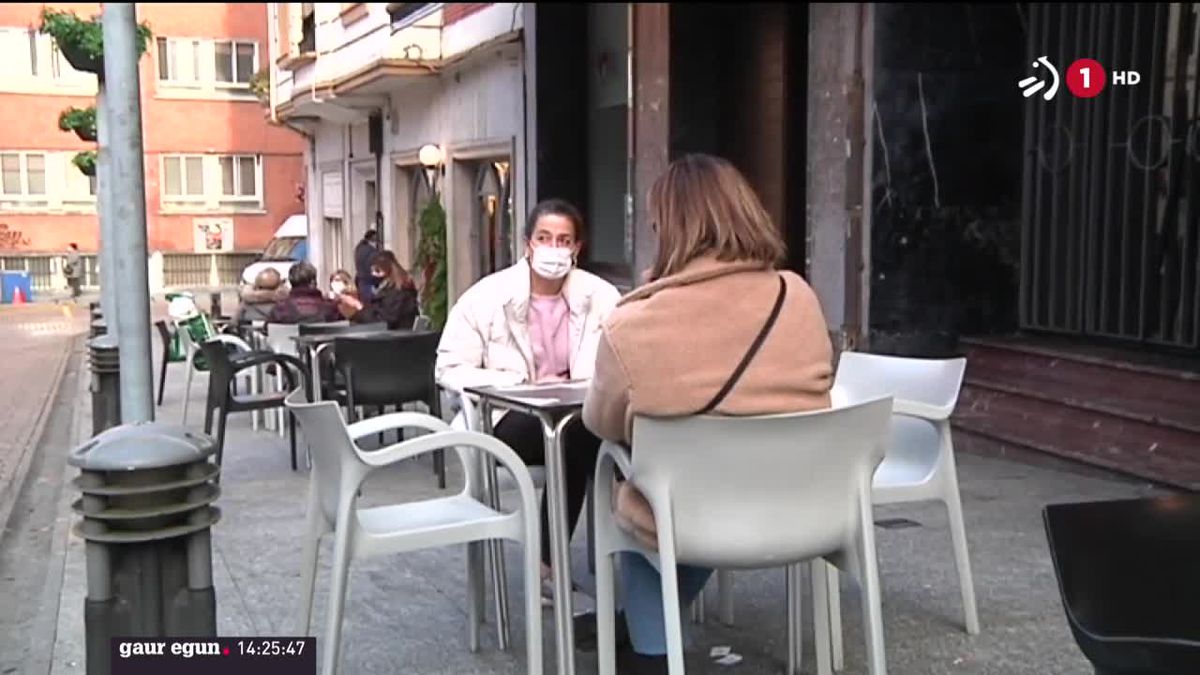 Eibar, gaur goizean. ETBren bideo batetik ateratako irudia.