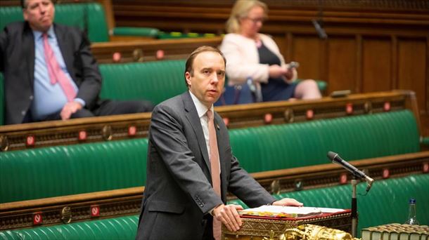 Matt Hancock, ministro de Sanidad del Gobierno británico.