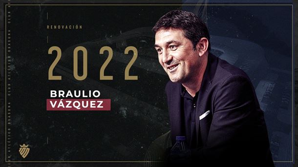 Braulio Vázquez renueva con Osasuna hasta 2021.