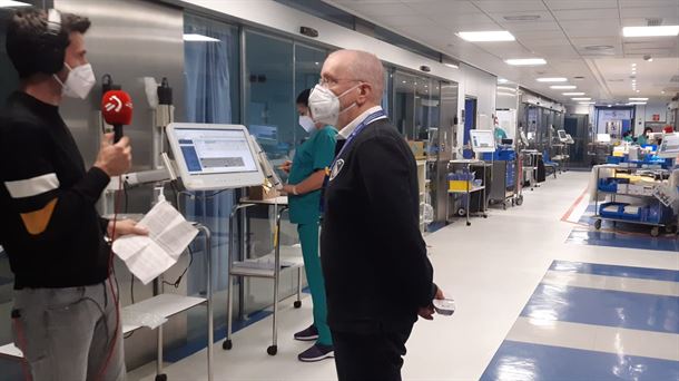 Ander Arzak y Fermín Labaien en la UCI del Hospital de Cruces