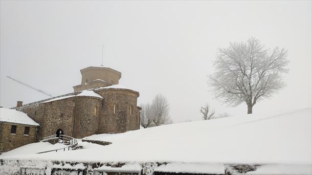 Nieve en San Miguel de Aralar