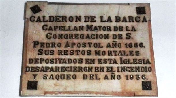 Placa ubicada en la iglesia madrileña de Nuestra Señora de los Dolores