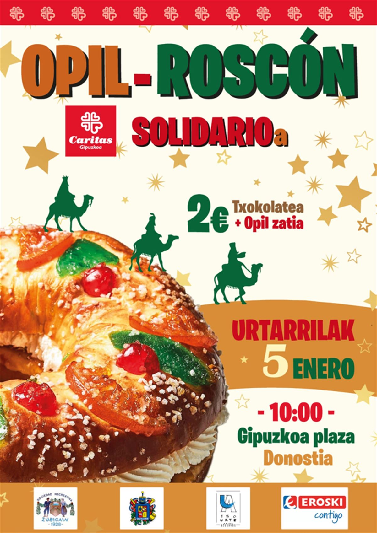Cartel del Roscón Solidario de San Sebastián 