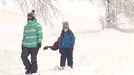 Nevadas copiosas en varias localidades del interior de Gipuzkoa y Bizkaia