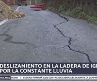 El asfalto se hunde en San Sebastián por un deslizamiento de la ladera de Igeldo