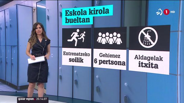 Eskola kirola. ETBren bideo batetik ateratako irudia.