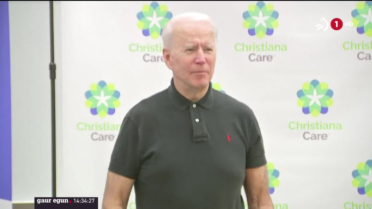 Joe Biden. ETBren bideo batetik ateratako irudia.