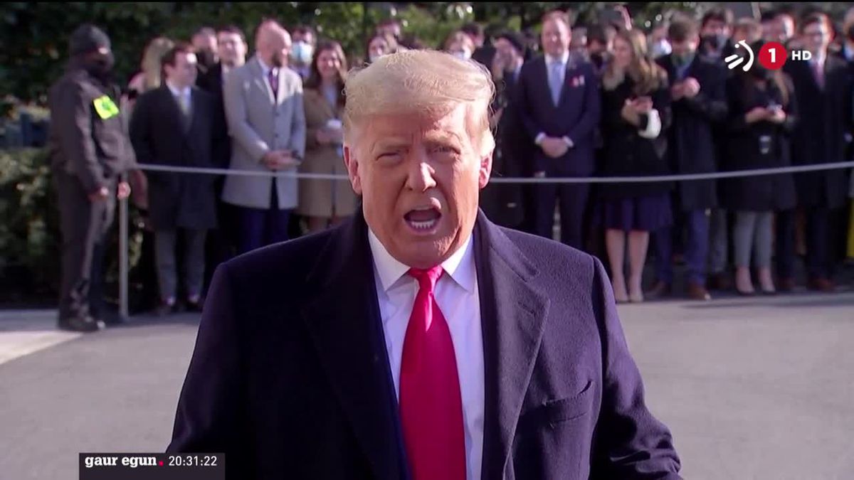 Donald Trump. ETBren bideo batetik ateratako irudia.