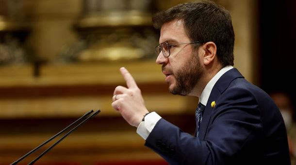 Pere Aragonès (ERC) en el Parlamento de Cataluña