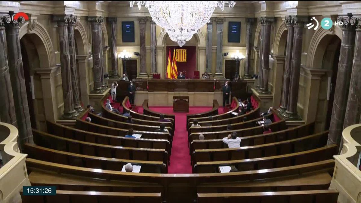 Parlament de Cataluña. Imagen obtenida de un vídeo de ETB.