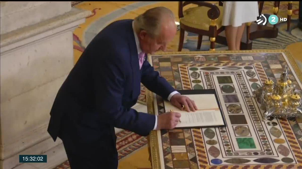 Juan Carlos I. Imagen obtenida de un vídeo de ETB.