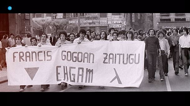 Imagen de archivo de una manifestación bajo el lema "Francis, gogoan zaitugu"
