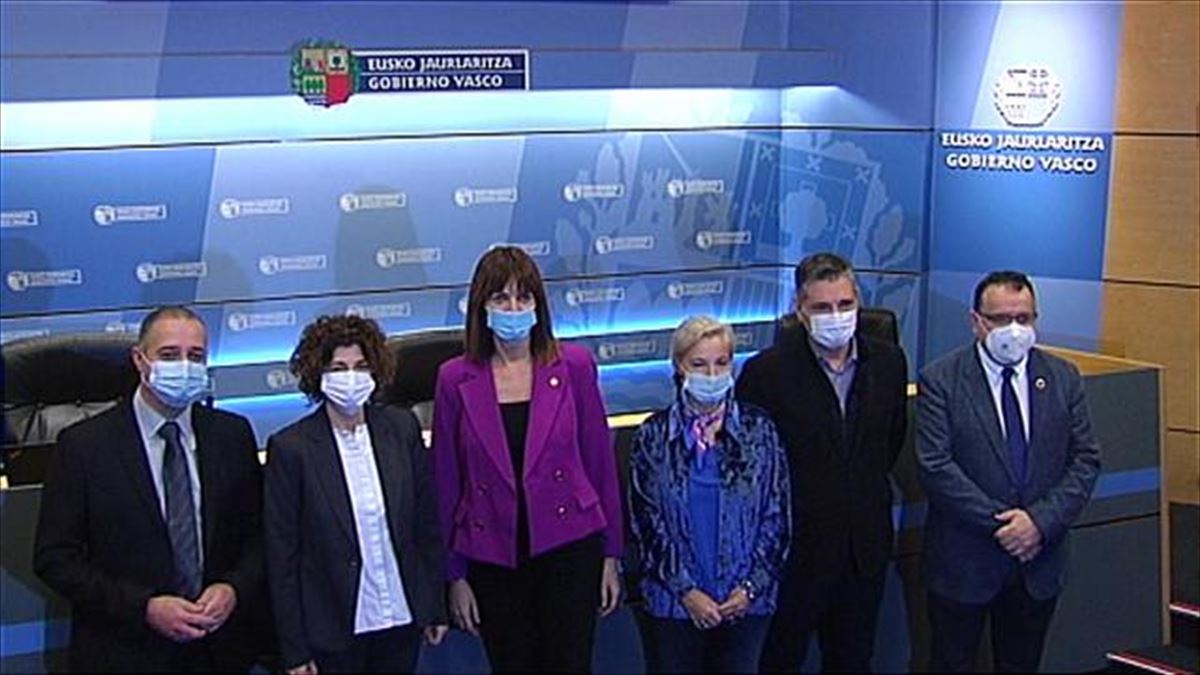 Rueda de prensa en Bilbao. Imagen obtenida de un vídeo de EiTB Media.