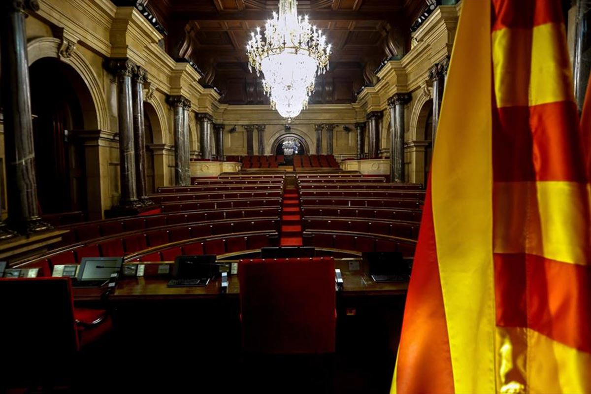 Parlamento de Cataluña, vacío. Foto: Efe