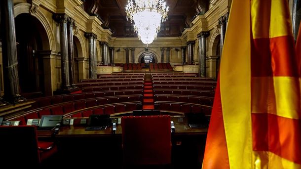 El Parlamento catalán, vacío