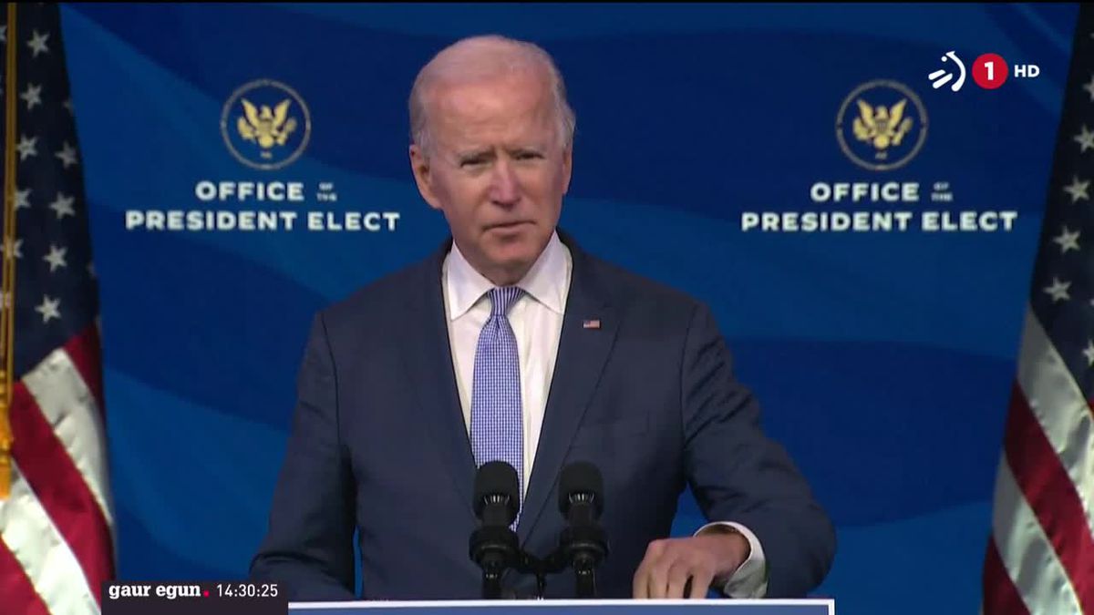 Joe Biden. Agentzietako bideo batetik ateratako irudia.