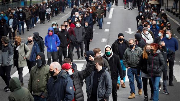 Manifestación en Donostia. Foto: EFE