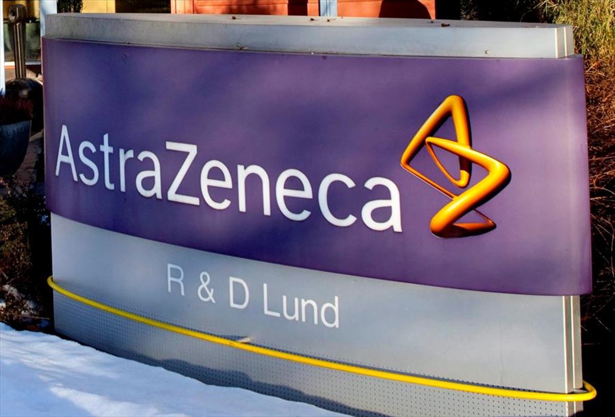 Logo de la farmaceútica AstraZeneca.
