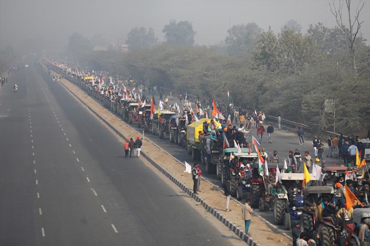 Marcha campesina en la India