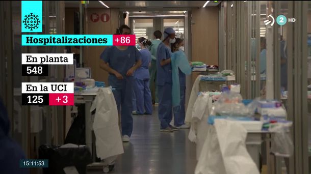 Presión hospitalaria. Imagen obtenida de un vídeo de ETB.