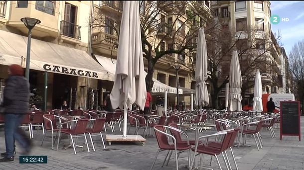 Bar cerrado. Imagen obtenida de un vídeo de ETB.